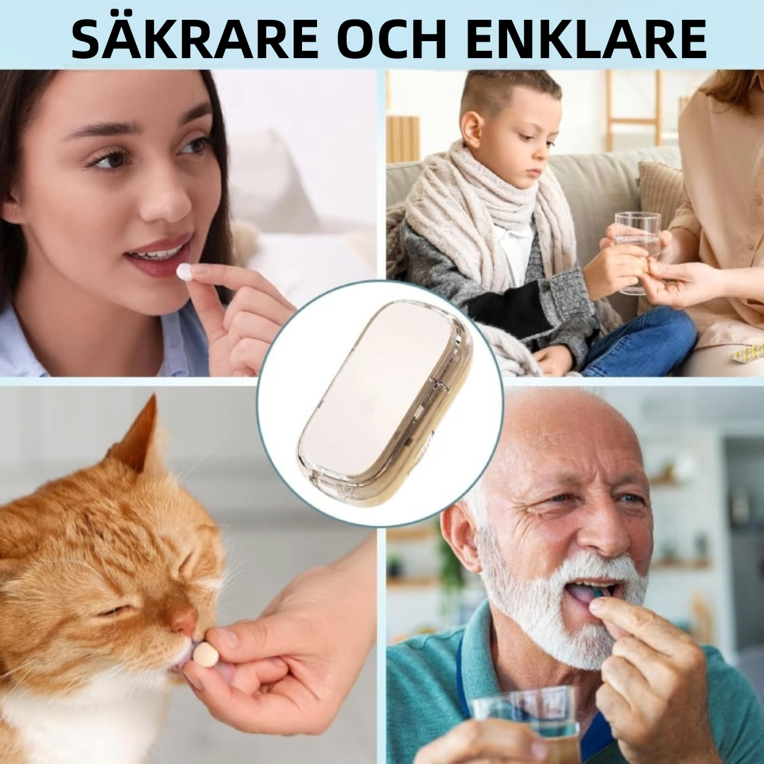 Bärbar pillerskärare – Säker och exakt