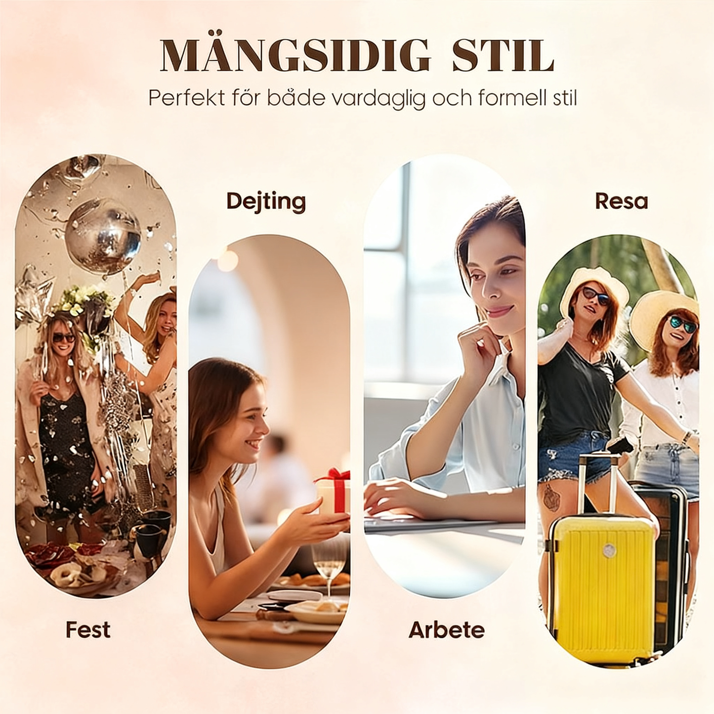 Elegant halsband med guldfärgad blomhänge