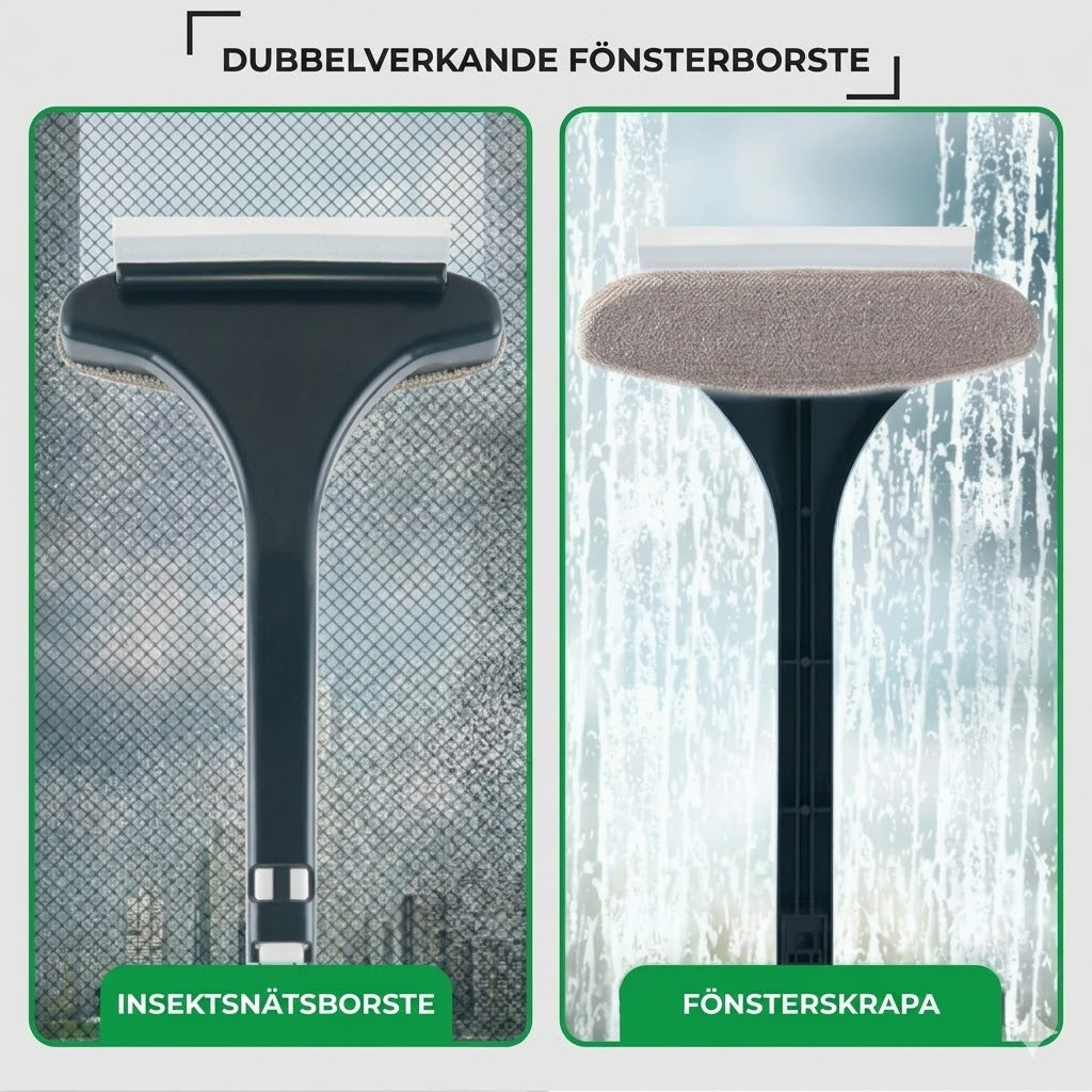 2-i-1 Multifunktionell fönster- och nätborste