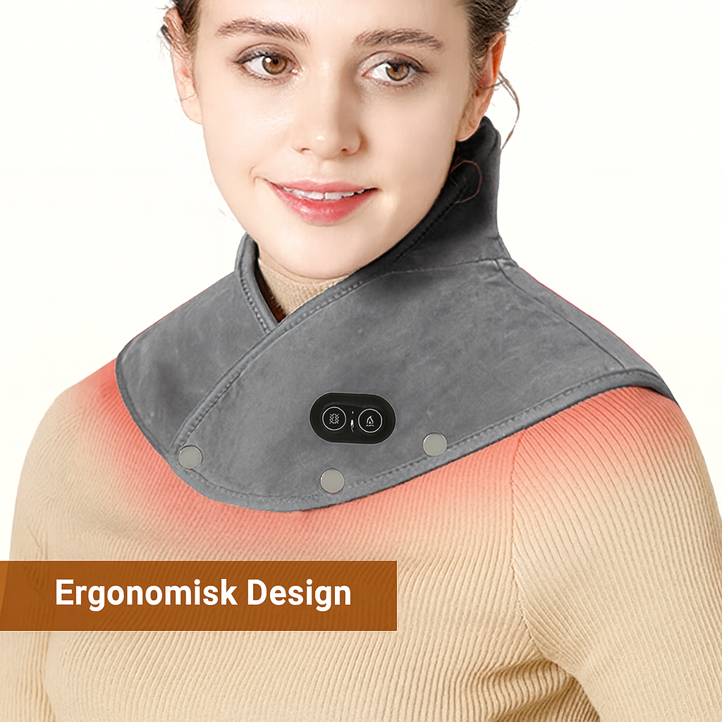 Elektrisk nack- och axelmassagekudde med värme