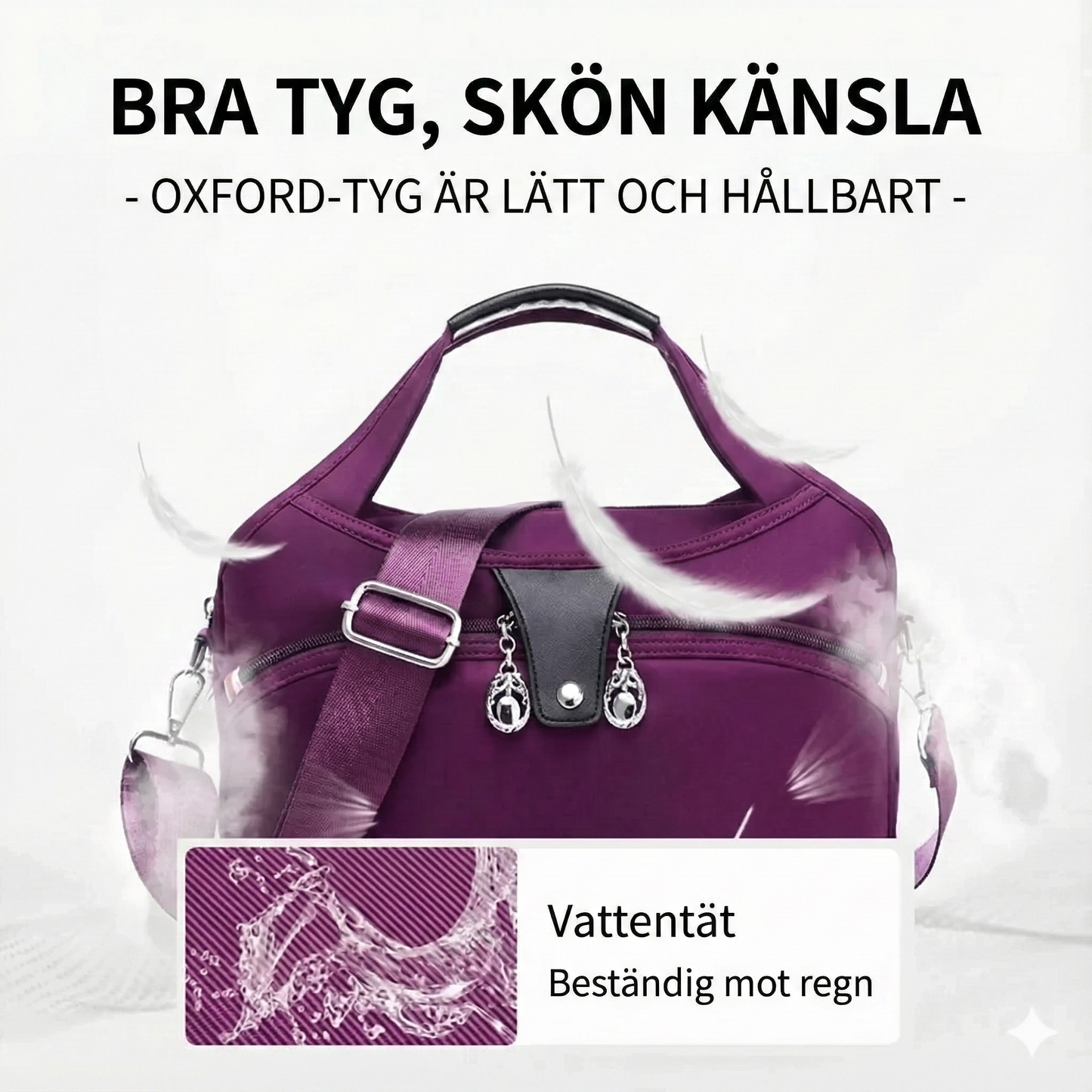 Modemedveten stöldskyddad axelväska