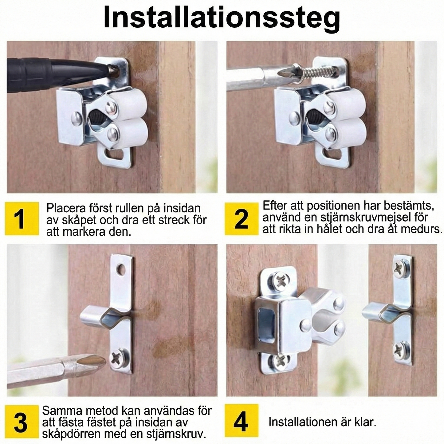 Rostfritt Push-to-Open-beslag: Starkt & Handtagslöst