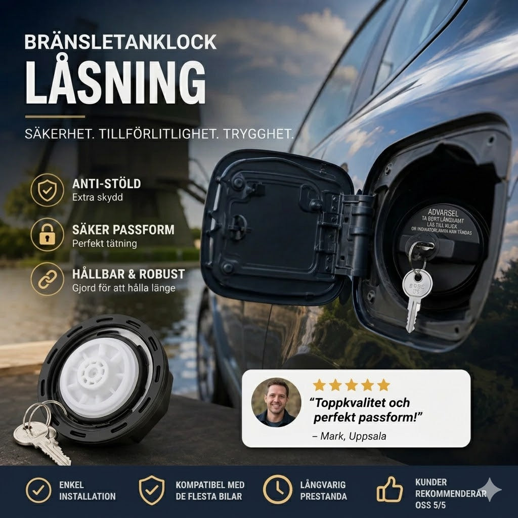 Låsbart tanklock med nyckel