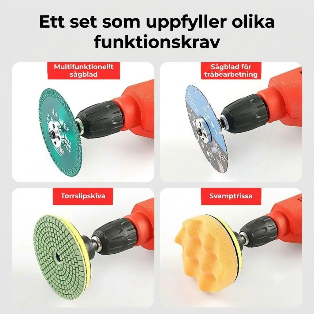 Borrmaskinsadapter för slipning