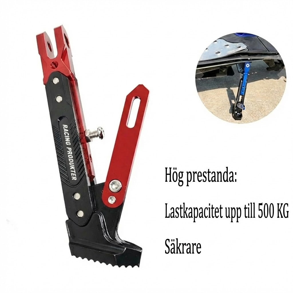 Universellt justerbart motorcykelstöd