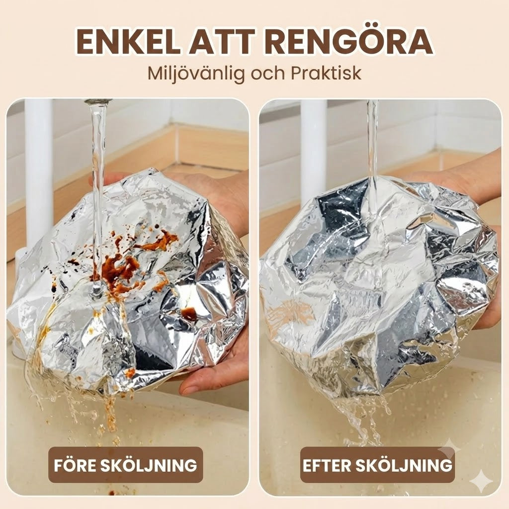 Professionella ugns- och mikrovågsäkra isoleringspåsar i aluminiumfolie – 50-pack