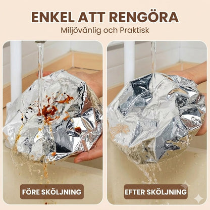 Professionella ugns- och mikrovågsäkra isoleringspåsar i aluminiumfolie – 50-pack