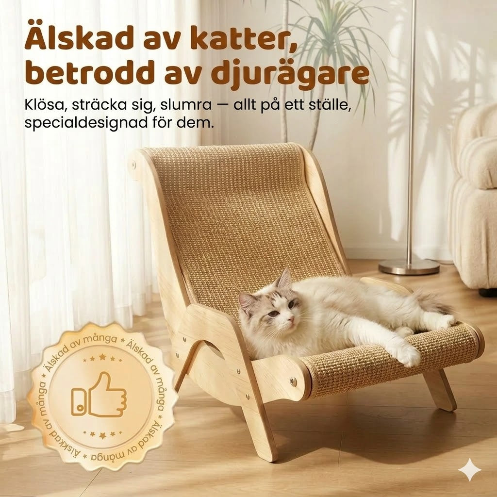 2-i-1 klösbräda i sisal för katter