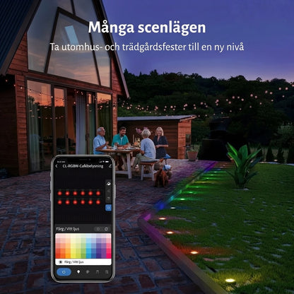Smart RGB-ljusslinga för utomhusbruk med appstyrning