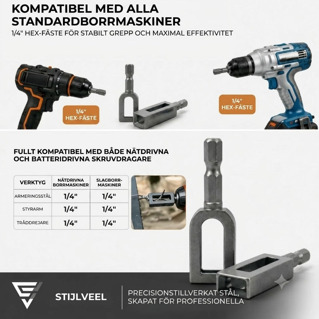 Trådvridare för borrmaskin