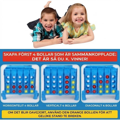 Fyra i rad studslek med bollar
