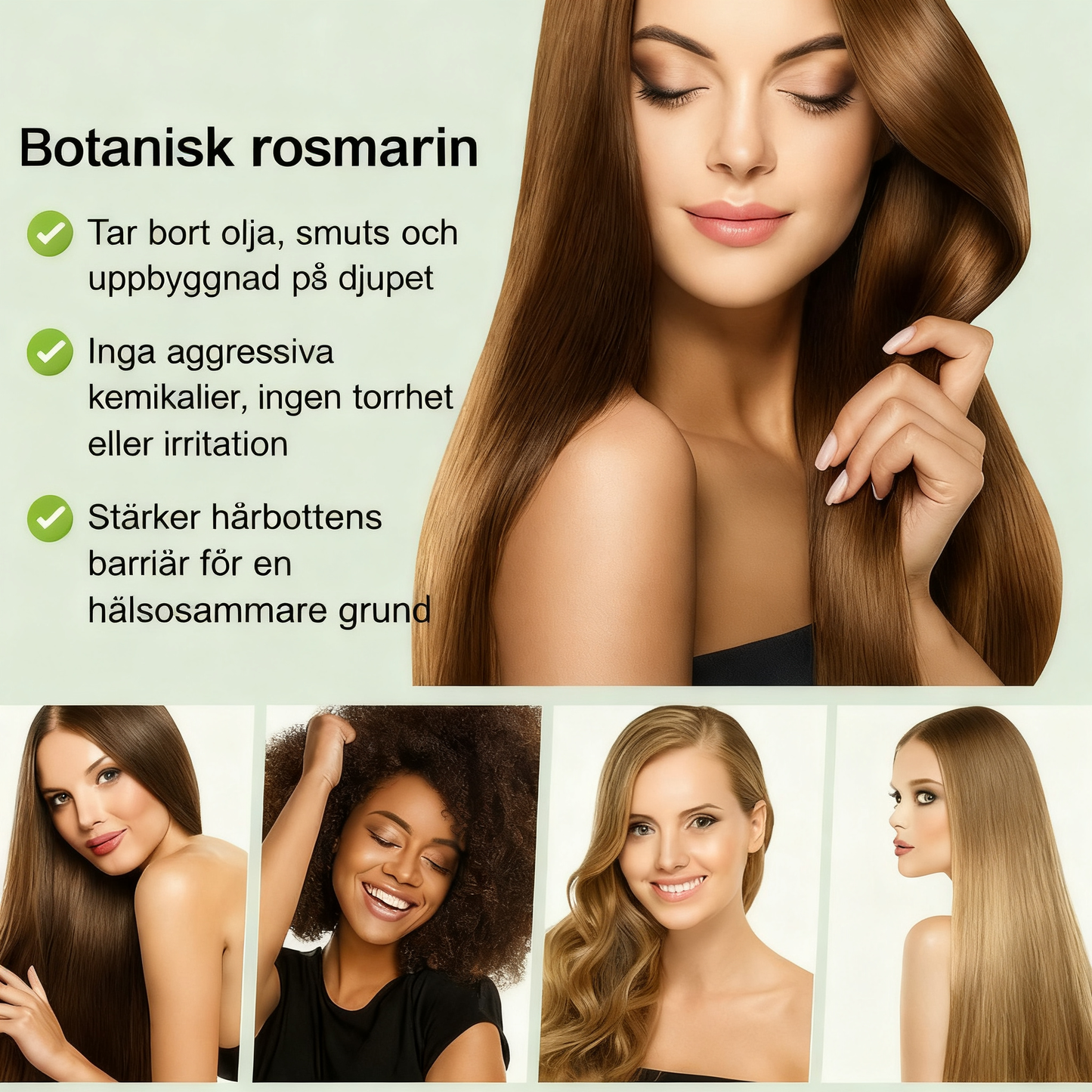 Rent fräschörsschampo med glansboost