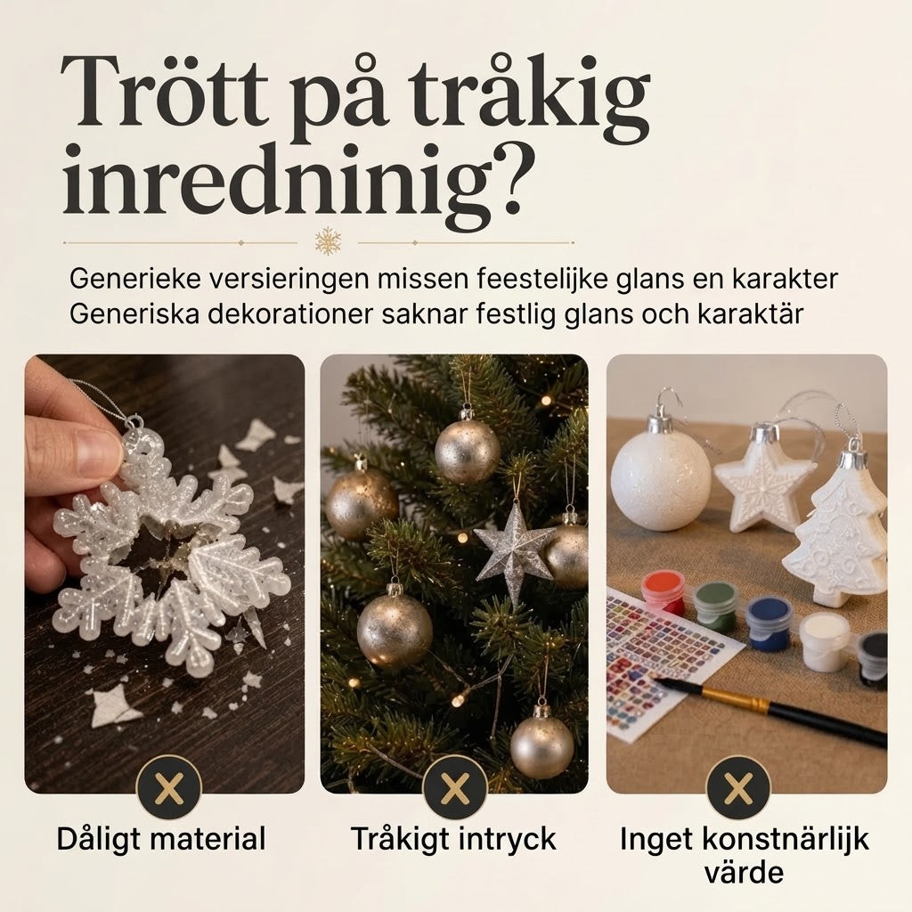 DIY pysselset för julkulor med pärlor och akryl