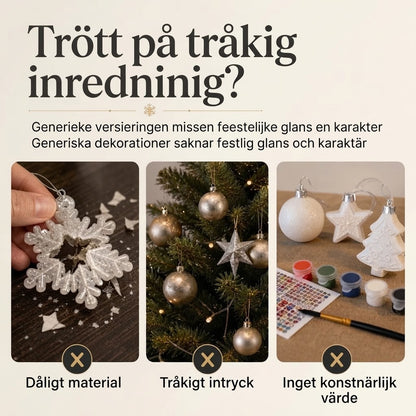 DIY pysselset för julkulor med pärlor och akryl
