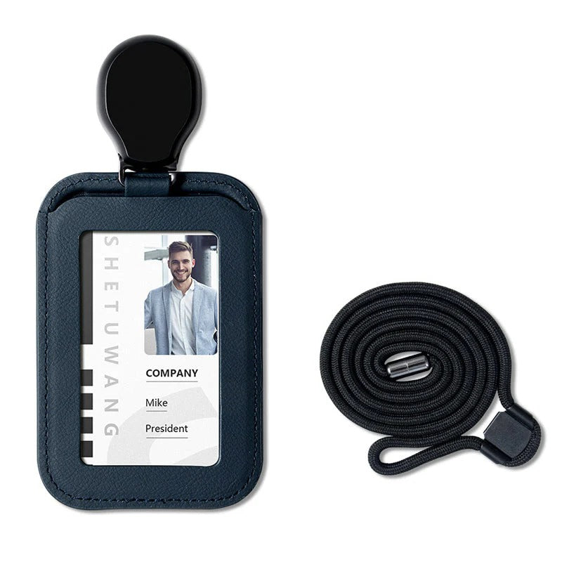 Utdragbar ID-korthållare med halsrem