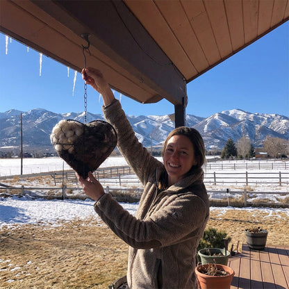 Fågelbohjälp: dekorativ hjärtform