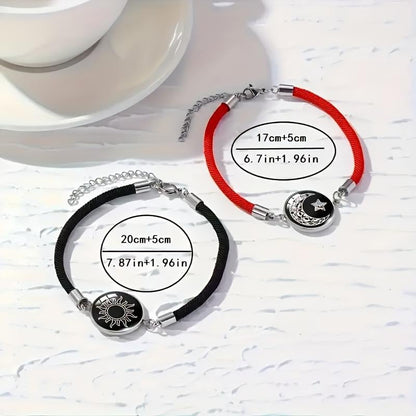Zon & Maan pararmband med nattlampa