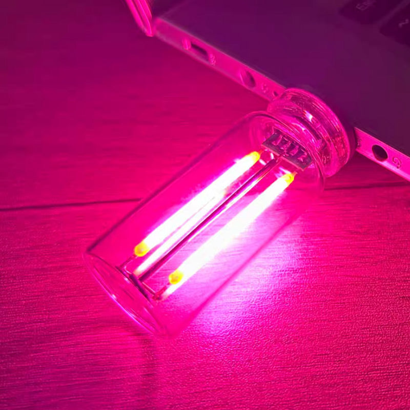 Bärbar pekkontroll Glasglob USB-nattlampa
