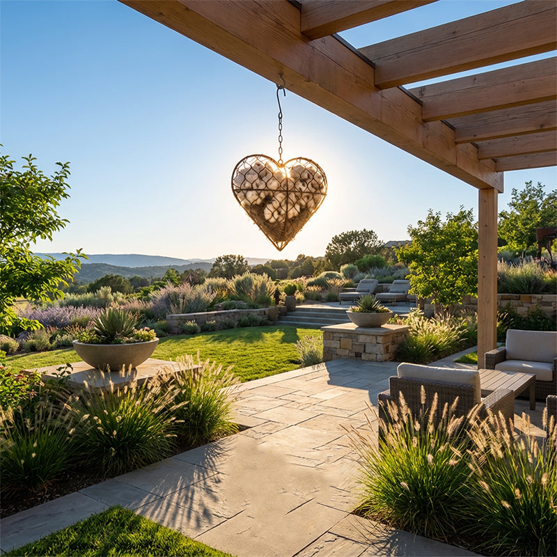 Fågelbohjälp: dekorativ hjärtform