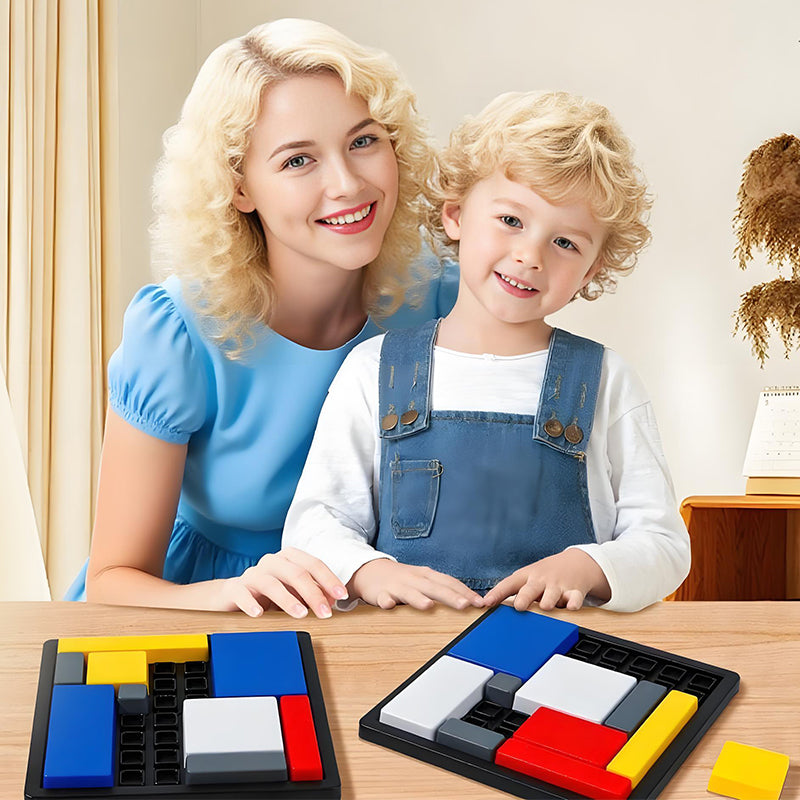 Färgglada logiska blockutmaning