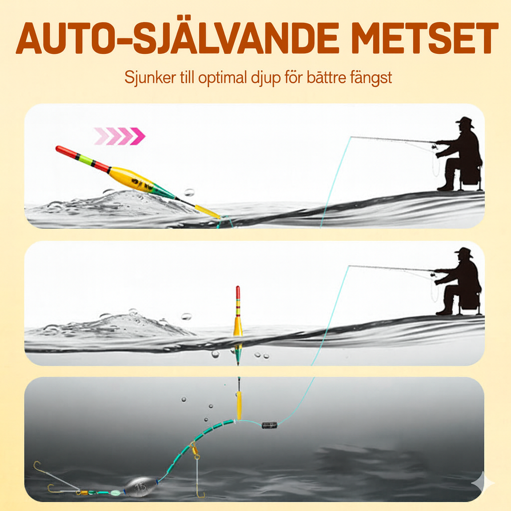 100M fiskelina med flöte