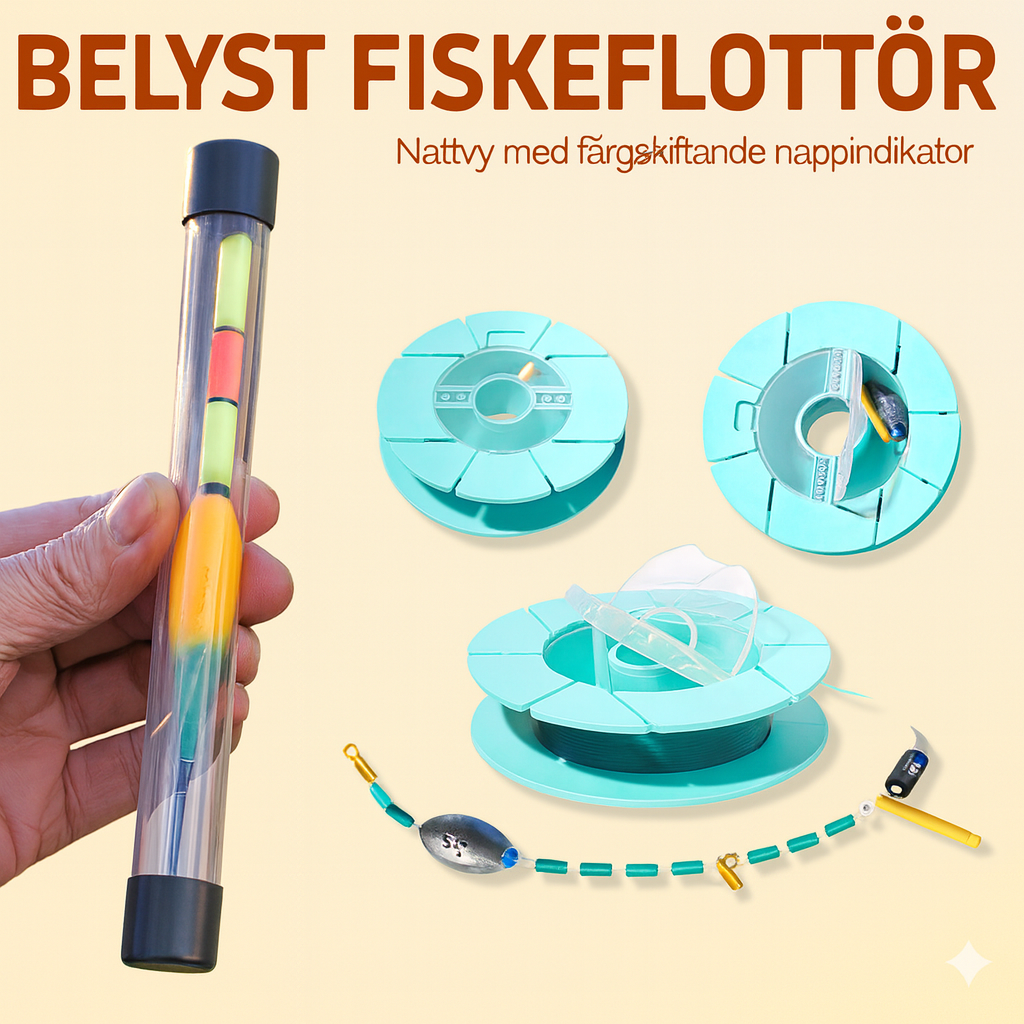 100M fiskelina med flöte