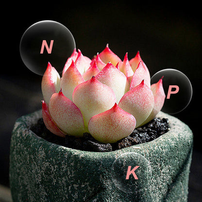 Långsamt frisättande gödselmedel i tablettform för växter