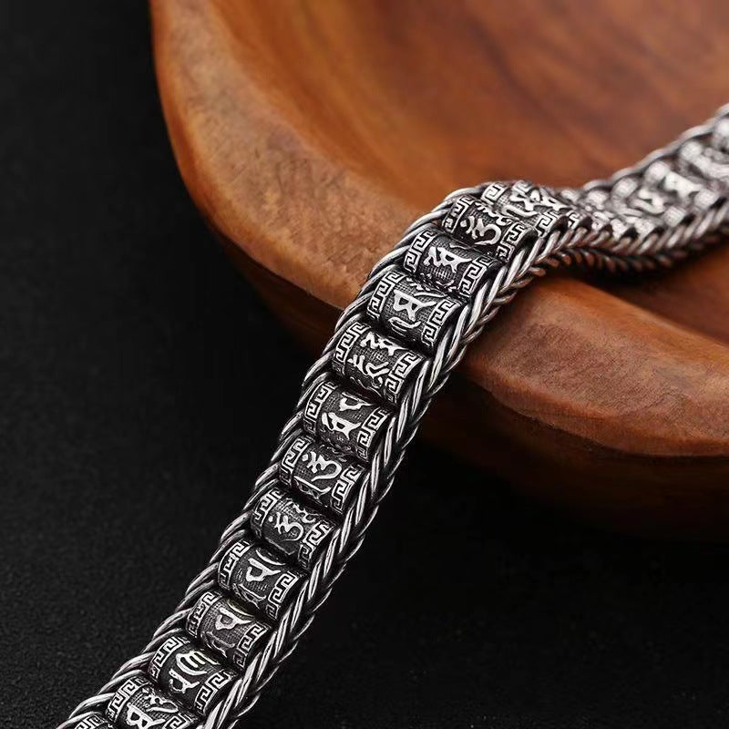 Tibetanskt bönehjulsarmband – 925 sterlingsilver