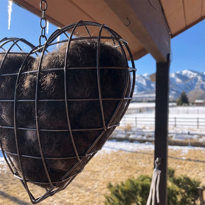 Fågelbohjälp: dekorativ hjärtform