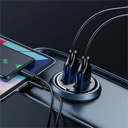 Kompakt snabbladdare med 2 portar för resor