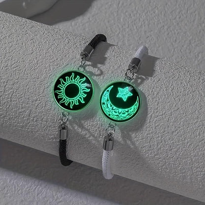 Zon & Maan pararmband med nattlampa
