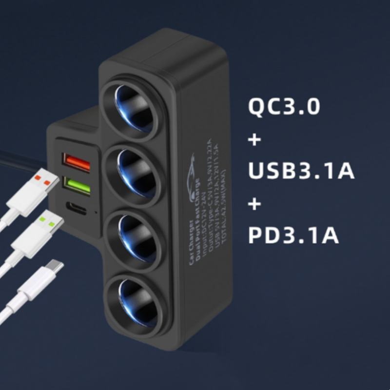 7-i-1 cigarettändaradapter