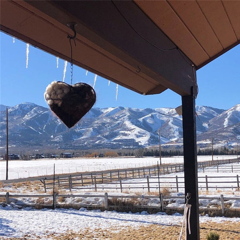 Fågelbohjälp: dekorativ hjärtform