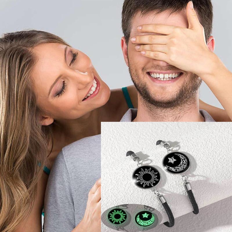 Zon & Maan pararmband med nattlampa