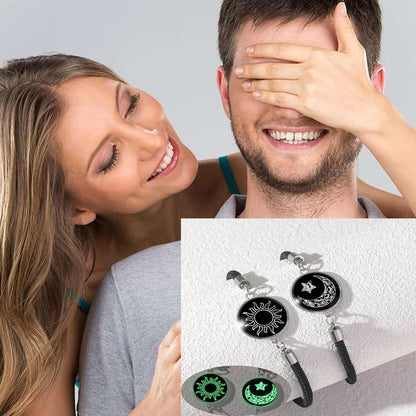 Zon & Maan pararmband med nattlampa