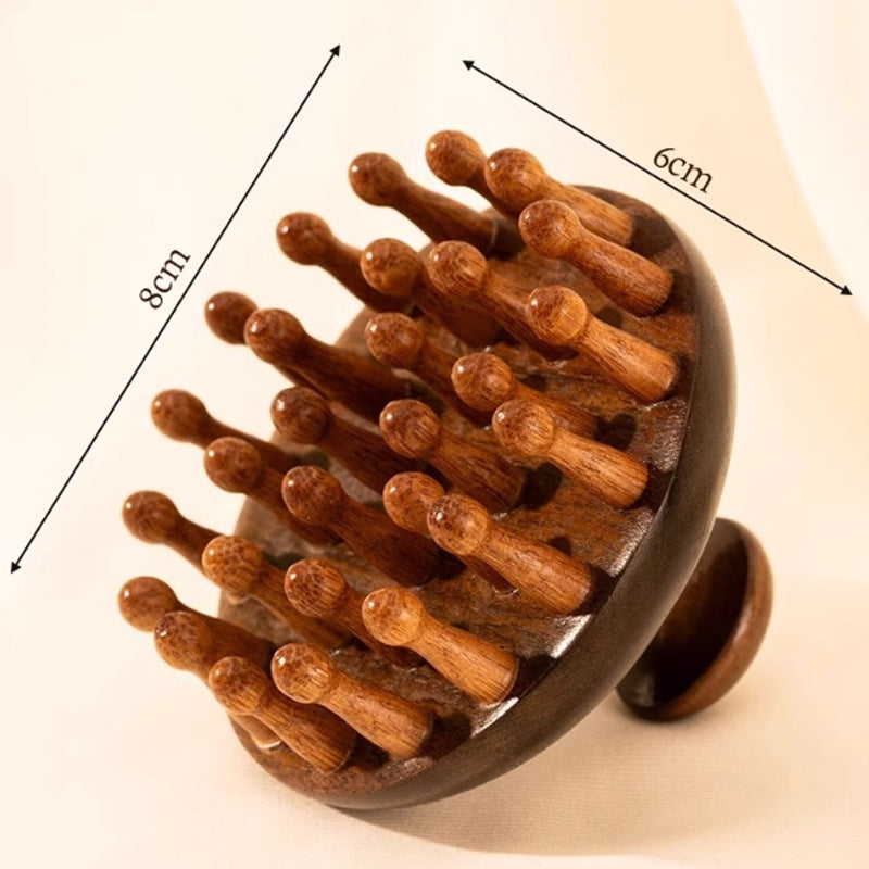 Naturligt trä massagekam