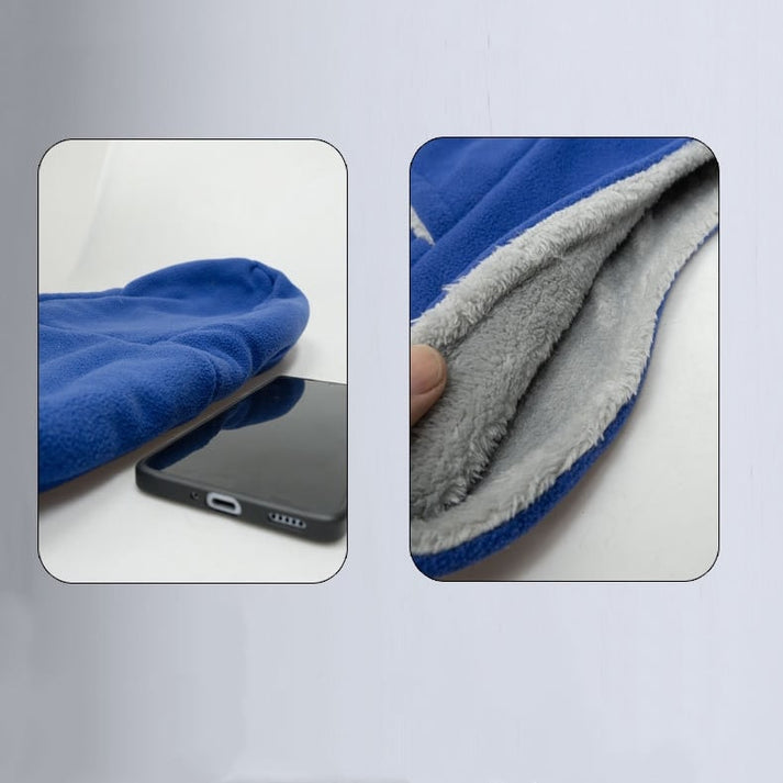 Unisex vinter varm halsmask hörselskydd hel mössa