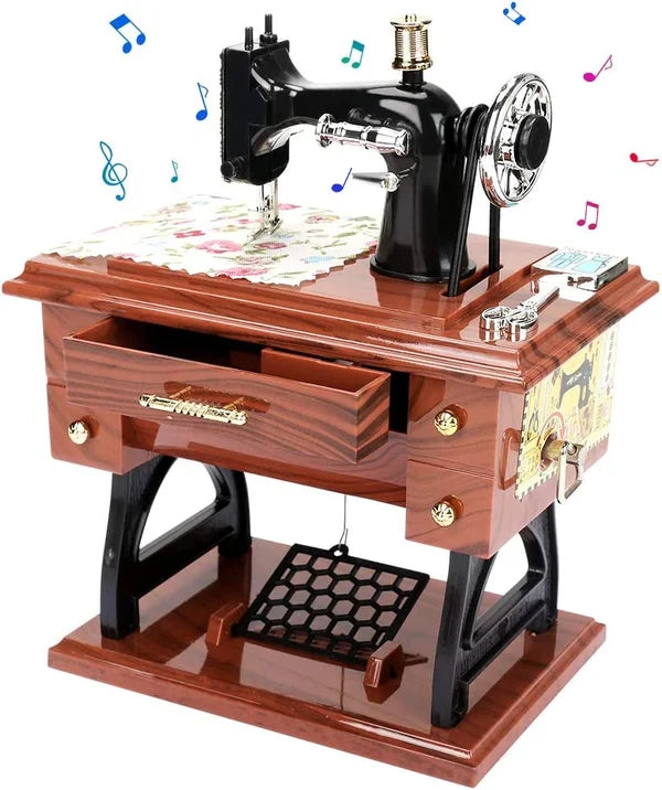 Minisymaskin speldosa i trä