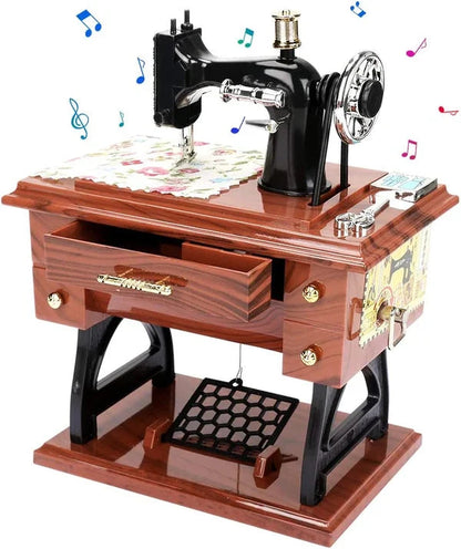 Minisymaskin speldosa i trä