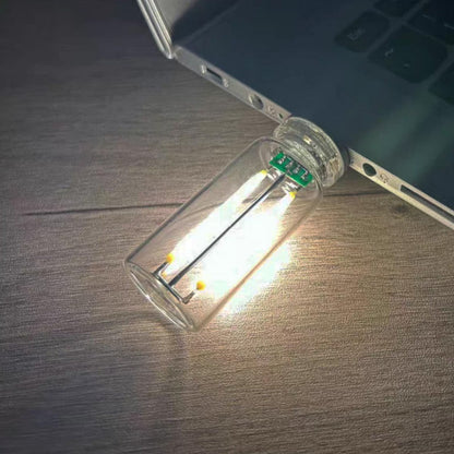 Bärbar pekkontroll Glasglob USB-nattlampa