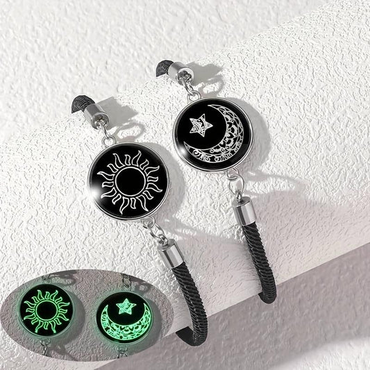 Zon & Maan pararmband med nattlampa