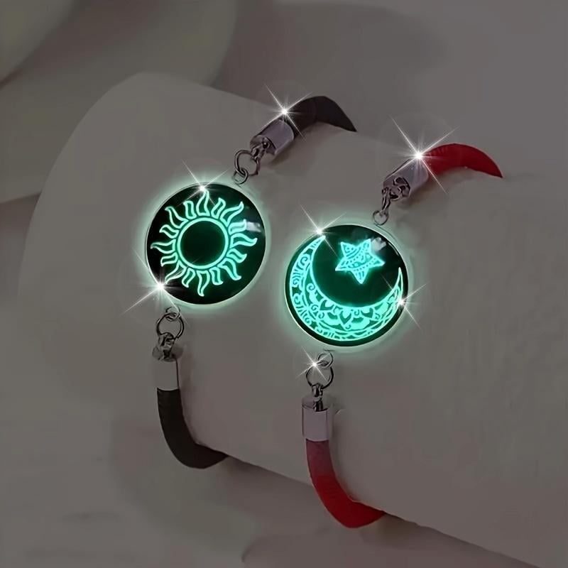 Zon & Maan pararmband med nattlampa