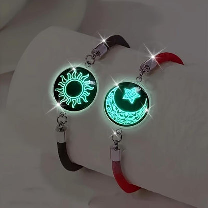 Zon & Maan pararmband med nattlampa