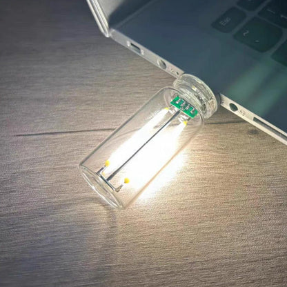 Bärbar pekkontroll Glasglob USB-nattlampa