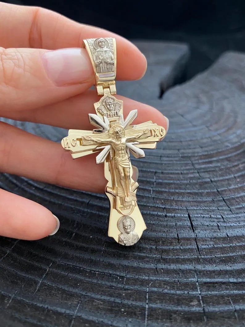 Heliga Jesus krucifix hänge halsband