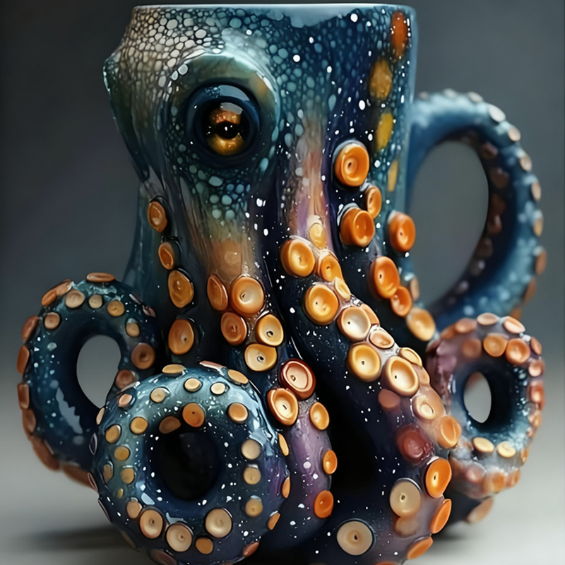 Kreativ mugg med 3D-design