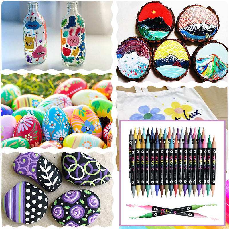 Akrylfärgpenna med dubbla spetsar