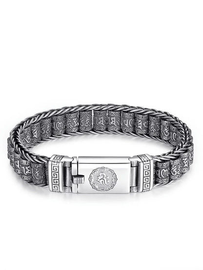 Tibetanskt bönehjulsarmband – 925 sterlingsilver