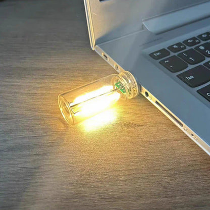 Bärbar pekkontroll Glasglob USB-nattlampa