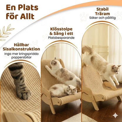 2-i-1 klösbräda i sisal för katter